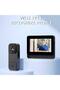 Smart Video Doorbell with LCD Display, People Recognition, Night Vision Camera, Black - 3