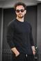 Betti Slim Fit Lycra Honeycomb Fabric Crew Neck Men's Long Sleeve T-Shirt