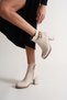 Women's Brown Heeled Luxury Chain Buckle Detailed Stylish Design Boots - 5