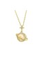 Gold Color Opal Star Planet Steel Necklace - 3