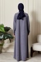 Shirt Roba Front Buttoned Loose Sand Crepe Dress Hijab Dress Mother's Dress Prayer Dress - 6
