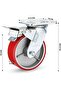 Polyurethane (PU) Silent Castor- Set of 4 Heavy Duty 2 Swivel + 2 Rigid Fixed Castor Wheels, - 8