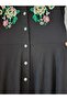 Embroidered, 95% Viscose, Buttoned All Over, V-Neck, Can Be Worn under a Jacket, Stylish Sleeveless Dress - 6
