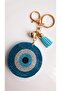 Gift Zircon Stone Evil Eye Beaded Turquoise Keychain - 3