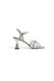 Royale Ankle Strap Stone Detailed Women's Heeled Evening Dress Sandals Shoes 7 cm - 4