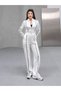 Women's Piping Detail Zippered Top and Bottom Set - 7