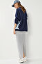 Soft Knitted Skirt with Slits Lub0226 Gray Melange - 4