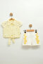 Baby Girl Patterned Shirt and Shorts Set (9-12-18 Months) - 2
