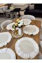 100% Cotton Ruffled Vintage American Tablecloth (6 Pieces) - 3