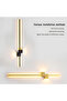 Gold Modern LED Wall Lamp Long Wall Light Fixture for Bedroom Living Room Hotel Background Decor - 3
