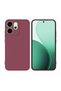 Oppo Reno 14F Compatible Silicone Case - Flexible Pastel Color Cover with Camera Protection - Burgundy