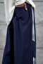 Men's Sweatpants Striped Fabric Bottom Navy Blue Oversize Baggy Parachute Loose Fit - 6