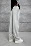 Men's Sweatpants Gray Oversize Loose Fit 3 Thread Without Threaded Detail - 5