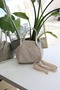 Women's Cream Straw Textured Double Handle Strap Shoulder Bag - 3