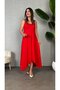 Women's Shoulder Strap Buckle Detail Maxi Length Dress - 2