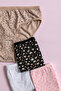 Women's Patterned Lycra Cotton Bikini Slip Panties 4-Pack - 4