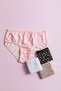 Women's Patterned Lycra Cotton High Waist Bato Panties 4 Pack