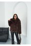 Women's Black Premium Plush Winter Faux Premium Fur Coat - 3
