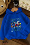 Cartoon Character Children's Printed Hooded Sweatshirt
