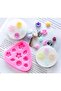 9 Miniature Mini Flower Leaf Silicone Mold in One Mold K-395, Scented Stone Soap Plaster Candle Mold - 5