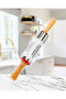 Metal Rolling Pin with Bamboo Handle, Special Rolling Pin for Those Who Love Dough Rolling, Small - 2