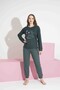Tarik Women's Green Deer Pattern Mother-Daughter Matching Thermal Winter Warm Soft Pajama Set - 2