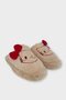 Warm Winter Women's House Slippers with Hellokitty Figure Beige - Red - 3