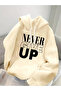 سويت شيرت بقلنسوة للجنسين مكون من 3 خيوط - مطبوع عليه Never Give Up