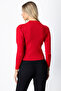 Balloon Sleeve Window Detailed Sweater - 5