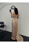 Low Sleeve Sequin Evening Dress - 2