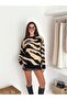 Soft Texture Zebra Pattern Knitwear Sweater - 3