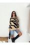 Soft Texture Zebra Pattern Knitwear Sweater - 4
