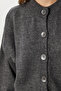 Buttoned Wool Effect Knitwear Cardigan Lbp0028 Anthracite - 3