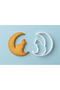 Cat and Moon Design Cookie Mold Shaper Cutter
