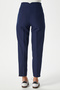 Women's Jeremy Tok Textured Ribbed Navy Blue Carrot Pants 5113 - 6