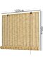 FFD Natural Reed Roll Up Shades Hand-Woven Bamboo Blinds for Indoor/Outdoor - Easy to Install 120cm - 2