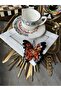 1 Piece of Stoned Butterfly Embroidered Coffee Side Presentation Napkin