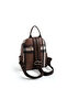 Dark Brown - Brown Plaid Women's Backpack Sp906 - 7
