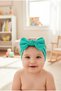 Baby Girl Children's Bow-Tie Hairband, 100% Cotton Combed Cotton, Non-Slip, Ultra Flexible Soft Headband - 2