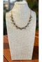 Bensei Glass and Natural Wood Beaded Necklace with Steel Lock and Steel Chain - 6