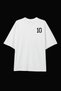 Messi 10 Printed Oversize White T-Shirt - 6