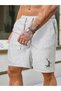 Men Black Grey Daily Jersey 2 Pack Sport Shorts Basketball Football Striped Shorts Fitness Running Bermuda - 2