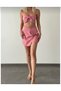 Women's Evening Dress with Ribbon Detail Bustier Skirt Two-Piece Set