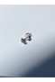 Black Zircon Stone Nail Square Earrings Single Piece 5 mm - 7