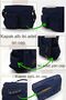 4017 Navy Blue 14-Inch Laptop Canvas Messenger School Bag Unisex with Lock Multi-Pocket Shoulder Strap - 4