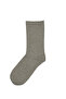 Women's Gray Cotton Toe-Toe Seamless Elastic-Free Cotton Socks - 2