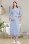 Blue Pregnant Maternity Nightgown - 2