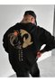 Men's Japanese Text Printed Oversized Cycling Jacket Sweatshirt