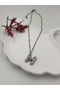 Steel (m) Letter Balloon Necklace Antiallergic Letter Necklace m Letter Balloon Bubble Steel 45 cm Fmaccesories - 5