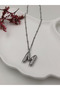 Steel (m) Letter Balloon Necklace Antiallergic Letter Necklace m Letter Balloon Bubble Steel 45 cm Fmaccesories - 3
